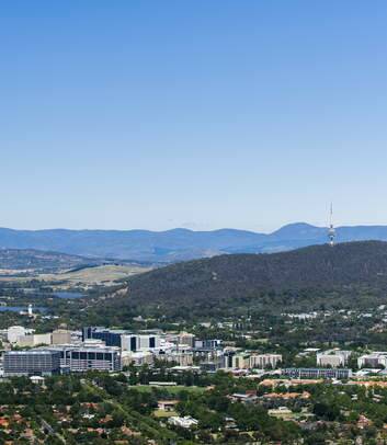 The view from Mount Ainslie ...  Canberra's inner north suburbs, Civic and Black Mountain Tower. Photo: Rohan Thomson