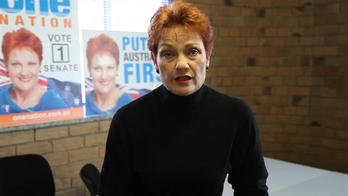 Pauline Hanson supports reduced immigration. Photo: Facebook