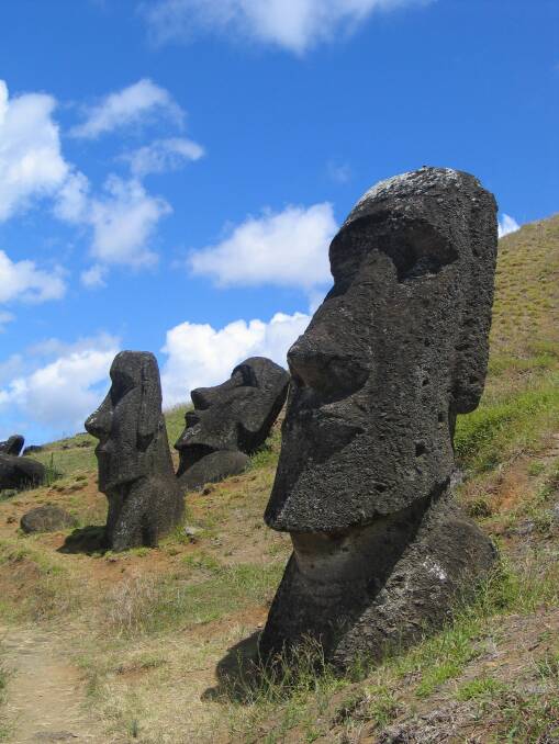 The sculptures bear a striking resemblance to the moai on Easter Island.