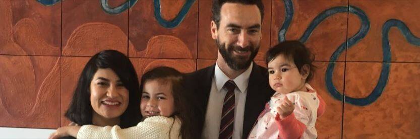 Tim Hammond with his wife Lindsay and their two daughters. Photo: @TimHammond/Twitter