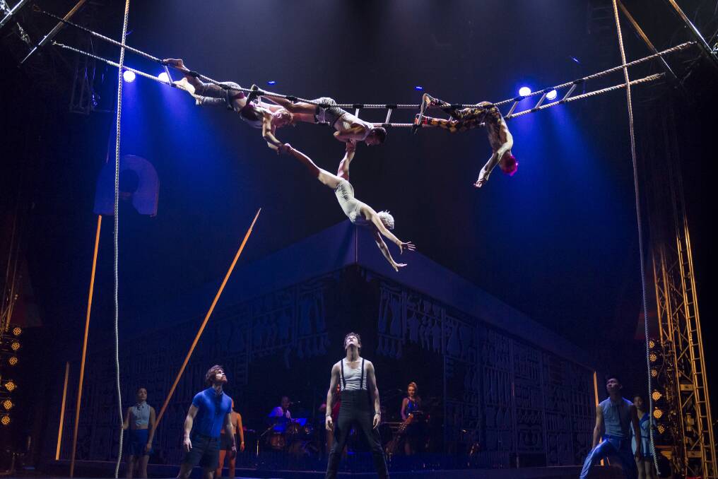 An aerial act in Circus Oz's <i>Model Citizens</i>. Photo: Rob Blackburn