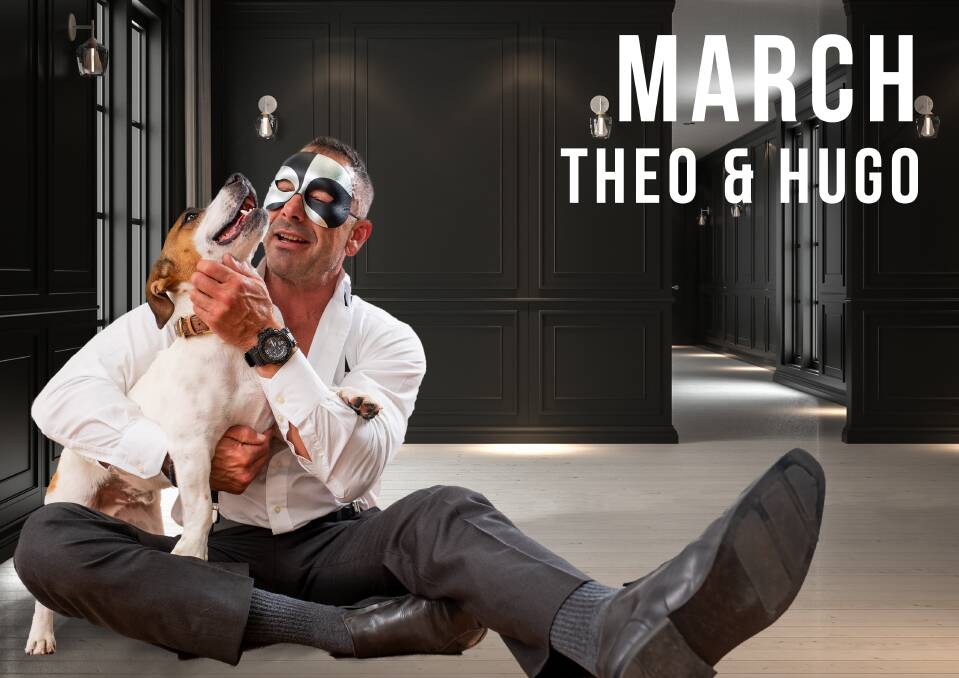 Theo and Hugo feature in March, a little bit 50 Shades. Photo: Supplied
