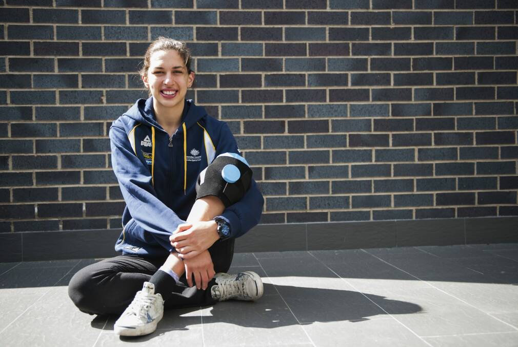 Sidelined: Australian Opals basketballer Marianna Tolo is in Canberra recovering from a torn ACL. Photo: Elesa Kurtz