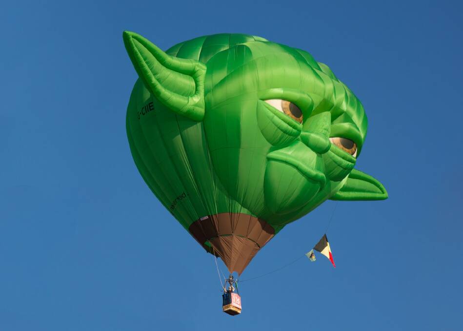 The Yoda balloon will be aloft during the Balloon Festival. Photo: Amelia Dale