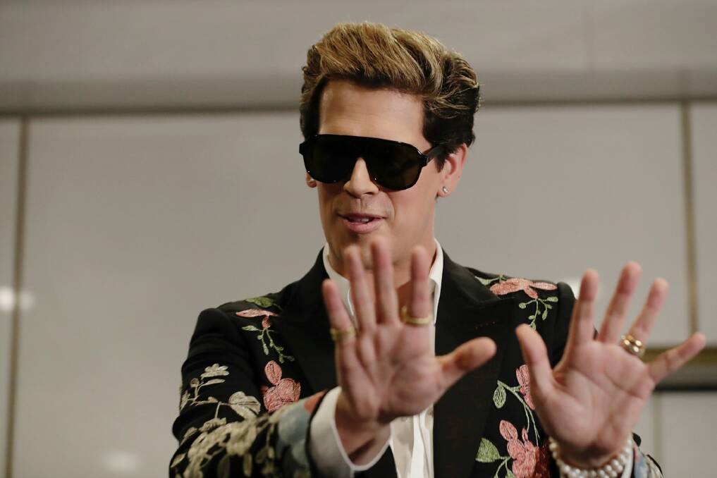 Milo Yiannopoulos at Parliament House on Tuesday.  Photo: Alex Ellinghausen