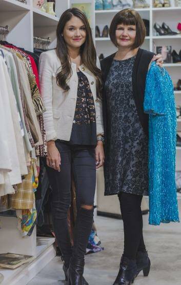 Taylor Pitsilos and Sharyn Pitsilos from Designer Op Shop in Braddon. Photo: Andrea Pitsilos