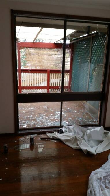Windows were shattered  . Photo: Megan Gorrey