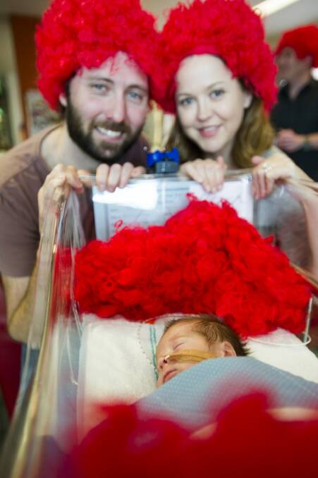 Beau and Katie Green with their son Patrick. Photo: Jay Cronan