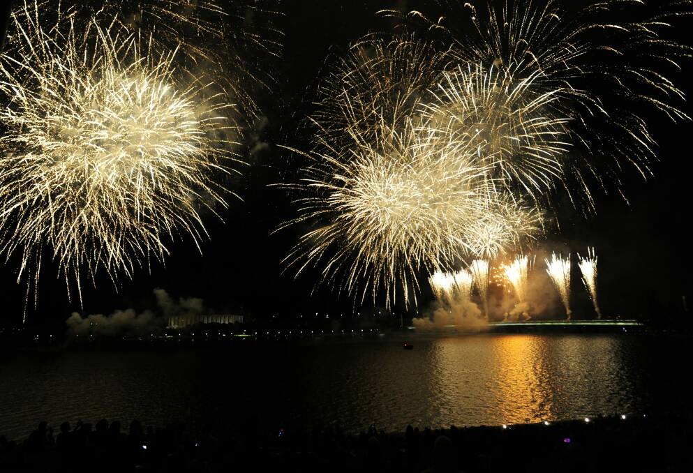 The Australia Day fireworks over Lake Burley Griffin will start at 9pm. Photo: Melissa Adams