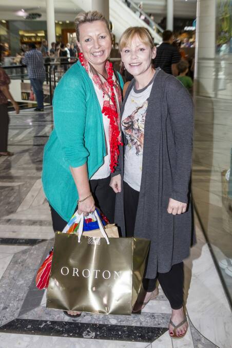Veronique Clyde of Macquarie, and her sister, indulged in the Oroton sale. Photo: Matt Bedford