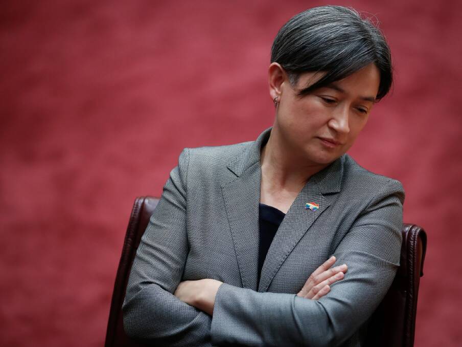 Leader of the Opposition in the Senate Penny Wong during Question TIme in the Senate, at Parliament House in Canberra on Tuesday 28 November 2017. fedpol Photo: Alex Ellinghausen Photo: Fairfax Media