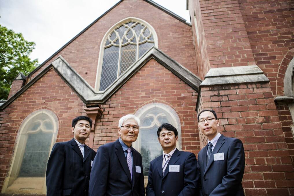 Not fading away: from left, Pastor Jangwong Seo (Minister of the church), church elders Kwangchoon Lee, Changwook Jang  and church secretary Professor Moosung Lee.

 Photo: Jamila Toderas