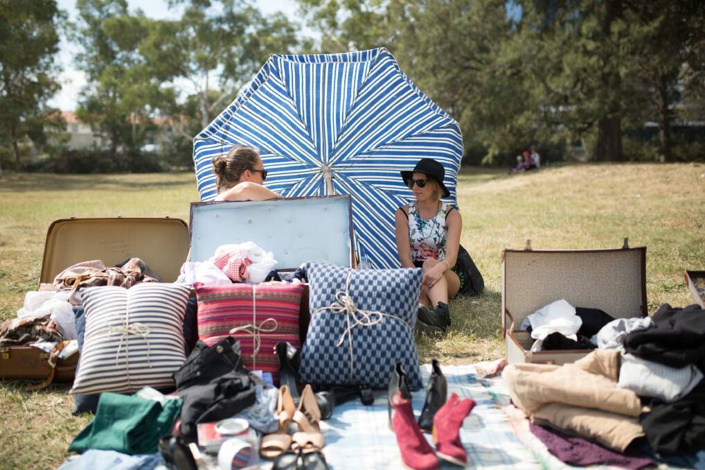 The suitcase rummage is back as part of the 2017 Art, Not Apart festival. Photo: Cole Bennetts