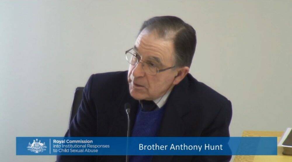 Marist Brother Anthony Hunt at the Royal Commission into Institutional Responses to Child Sexual Abuse.