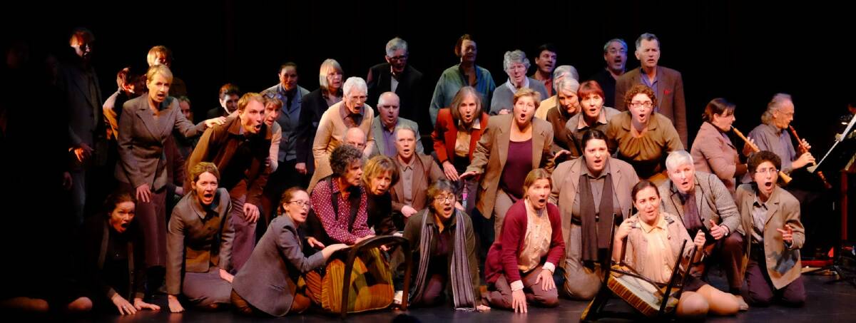 Members of the Canberra Choral Society as the Handel in the Theatre opera chorus in The Vow. Photo: Hou Leong