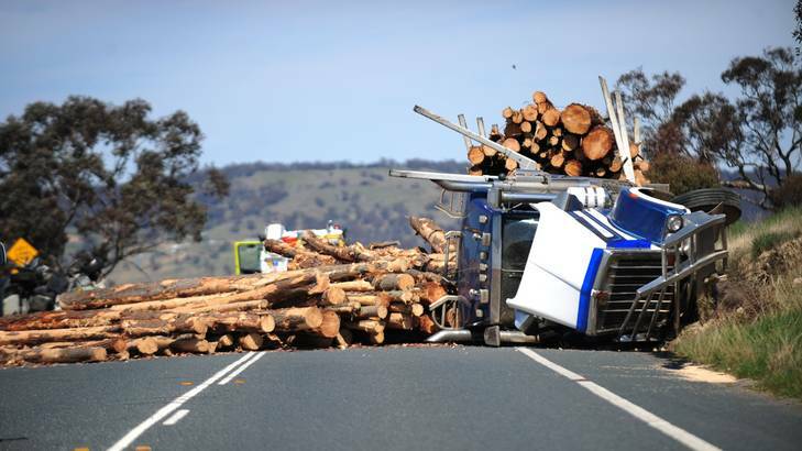 The scene of the fatal accident on the Monaro Highway in 2010. Photo: Karleen Minney
