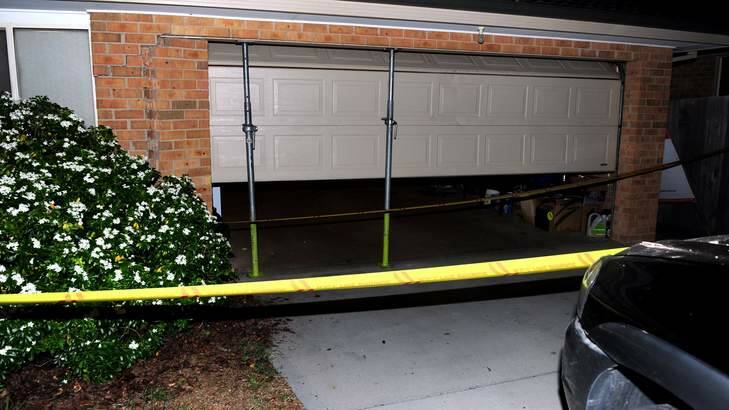 A car has crashed into a Gungahlin home causing damage to the garage. Photo: Melissa Adams
