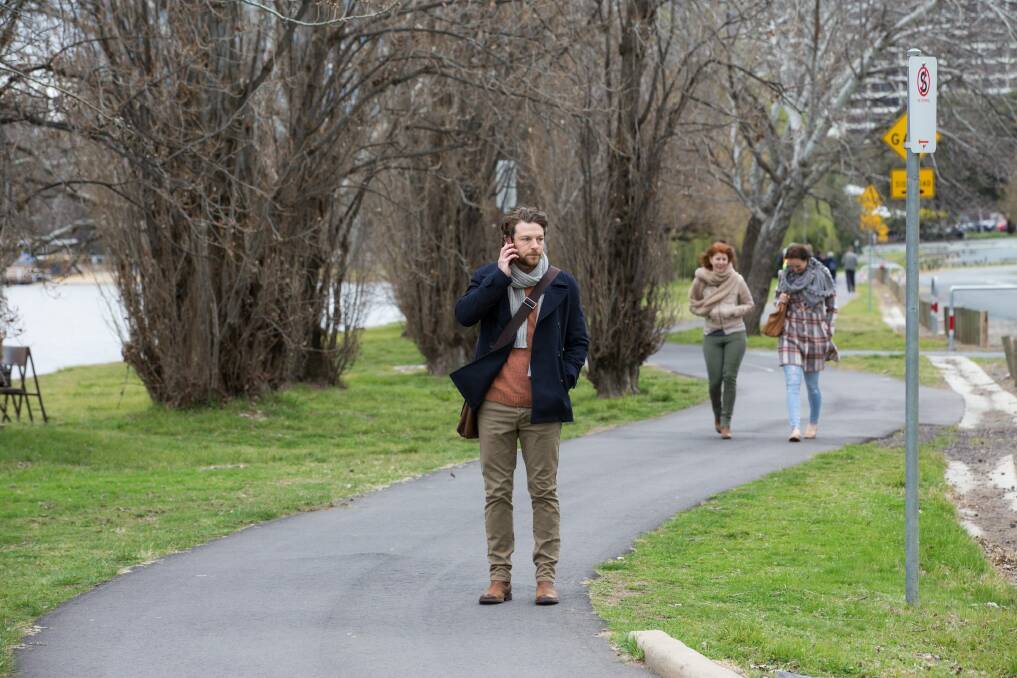 Dan Spielman as Ned Banks in the second series of The Code down by Lake Burley Griffin. Photo: Kate Ryan