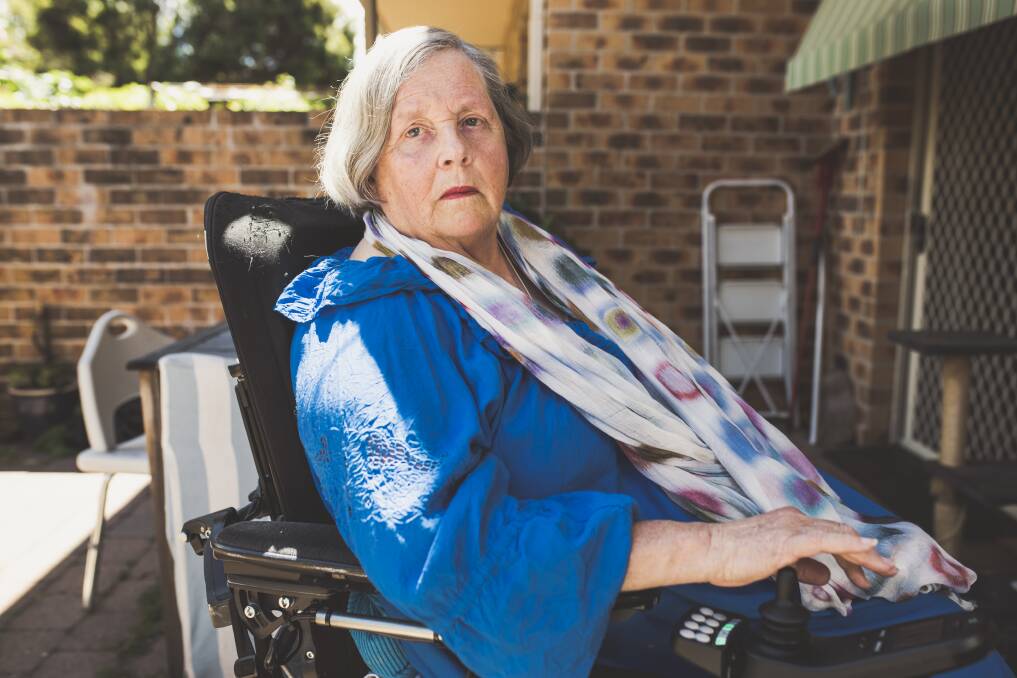 Margot Harker has been affected by the financial collapse of Canberra company Vivere which provides in home care.
 Photo: Jamila Toderas