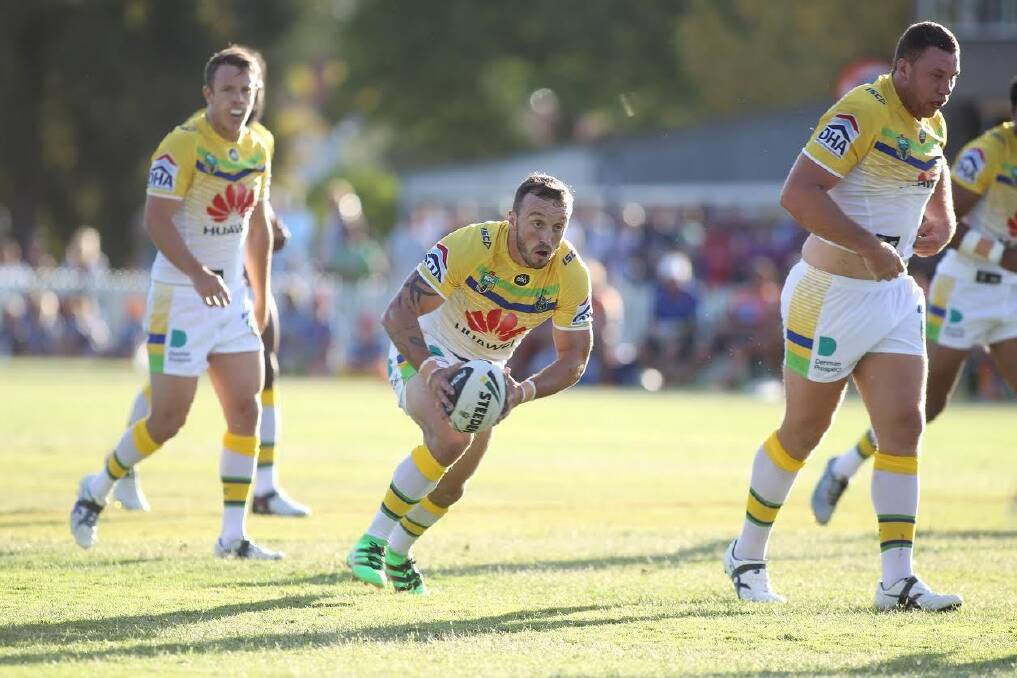 Canberra Raiders hooker Josh Hodgson has been compared to Kangaroos captain Cameron Smith. Photo: Phil Blatch (Central Western Daily)