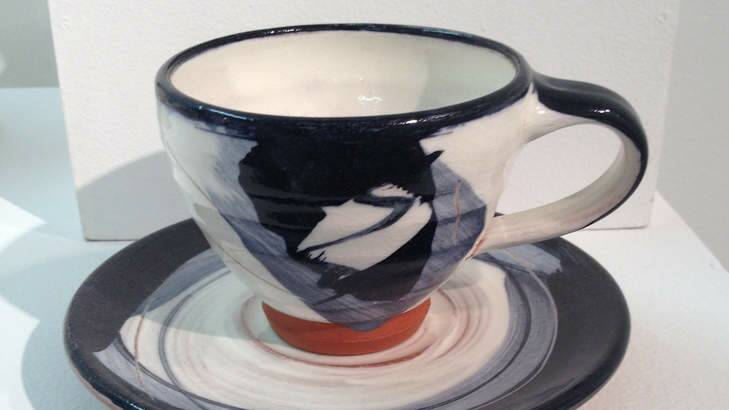 <i>Teacup </i>by Jane Sawyer for an exhibition at Watson Arts Centre.