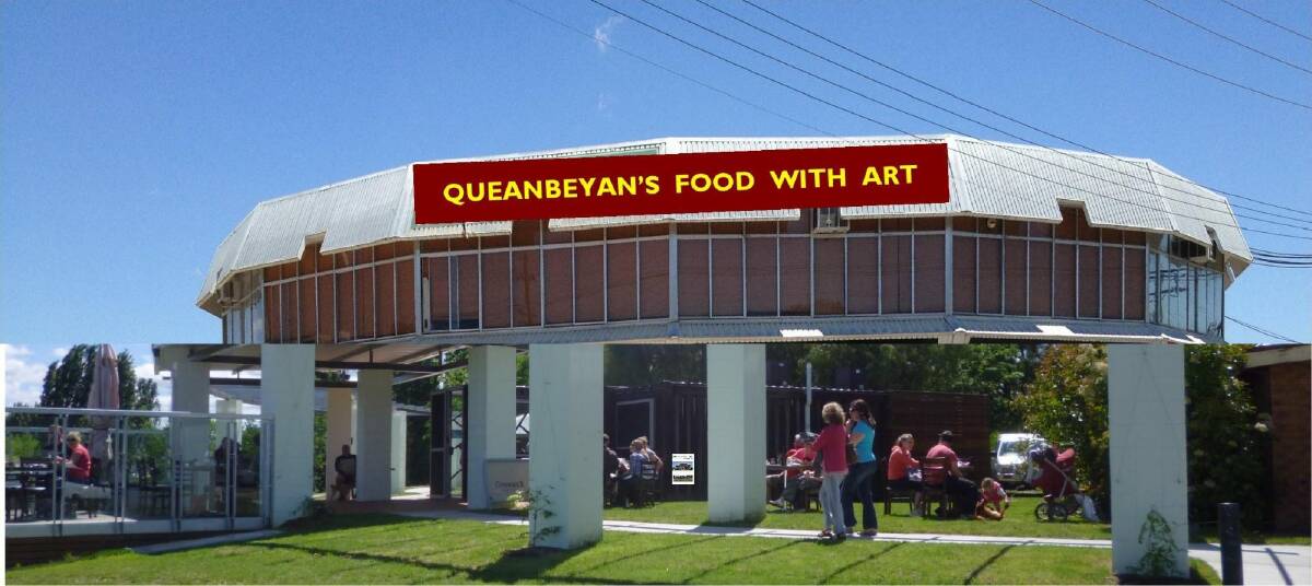 An artist's impression for the future of the riverside at Queanbeyan. Photo: Photo digitally modified by Barry Cranston.