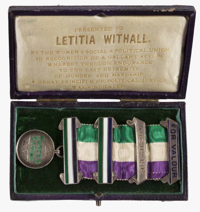 Letitia Withall's medal for suffragette valour.  Photo: National Library of Australia.