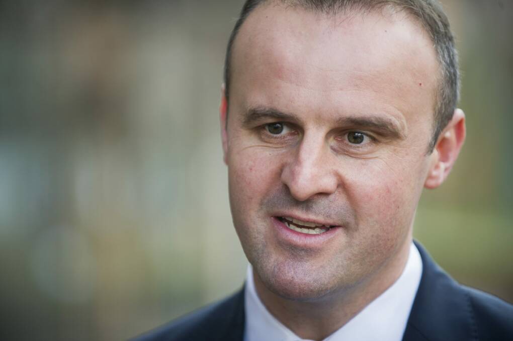 ACT Chief Minister Andrew Barr: Stronger economy means good news for next week's budget. Photo: Rohan Thomson
