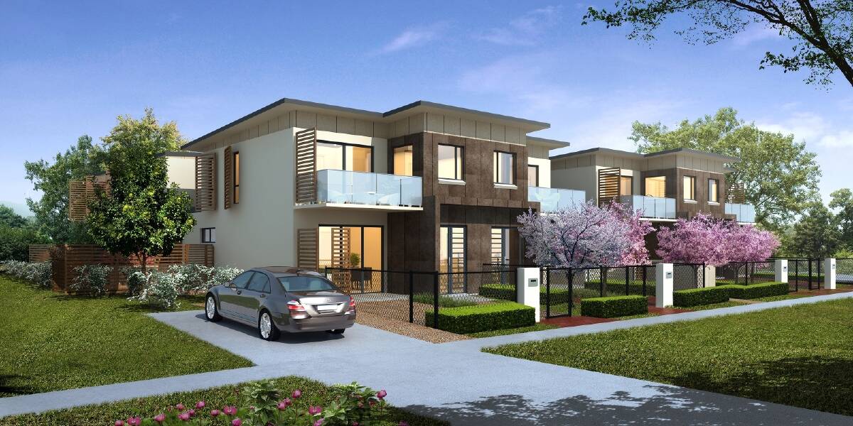 An artist's impression of a townhouse development in Dickson: Developers say this kind of development will be stopped in its tracks if the government goes ahead with a planned new $30,000 tax per unit.