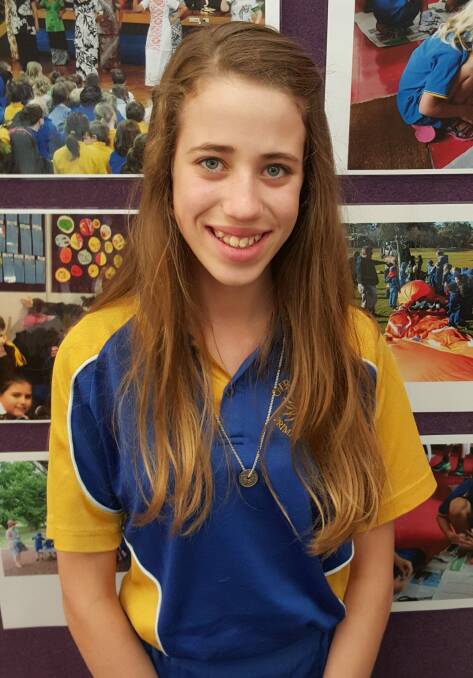 Giralang Primary School year 6 student Femke Sissingh Meijer was announced the ACT Junior Ambassador at the Fred Hollows Humanity Awards. Photo: Supplied