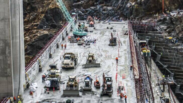 The Cotter dam construction site. Photo: Rohan Thomson
