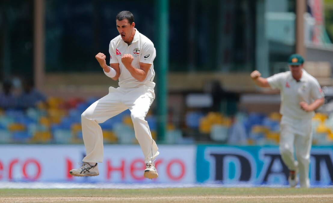 Comeback trail: Mitchell Starc is racing the clock to be fit for the first Test against South Africa. Photo: AP