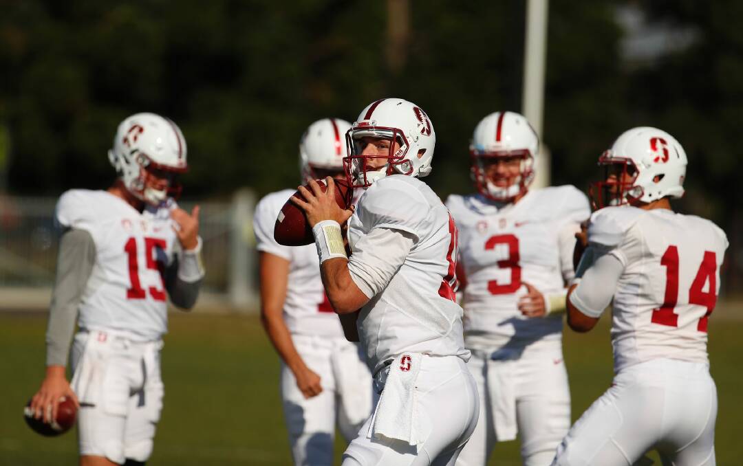 Return: Stanford University quarterback Keller Chryst will make his comeback from a knee injury in the Sydney Cup. Photo: AAP