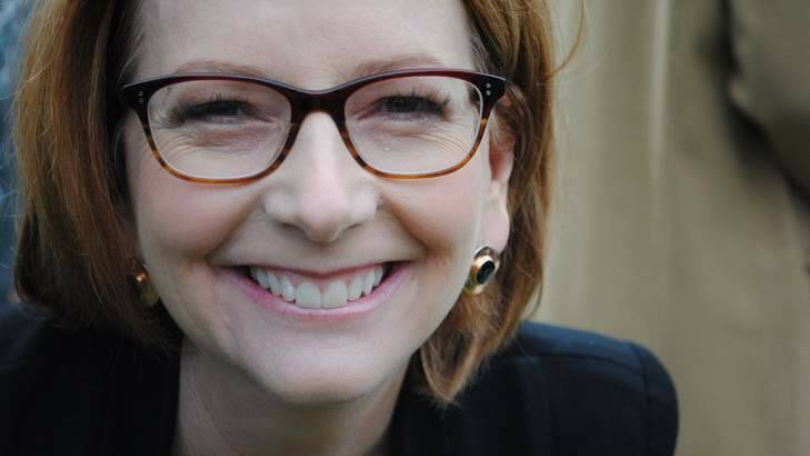 The portrait of Julia Gillard to hang at Old Parliament House's Museum of Australian Democracy. Photo: Sophie Deane