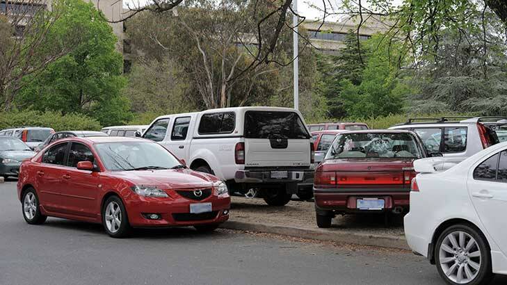 Parking dramas in the Parliamentary Triangle. Photo: Graham Tidy