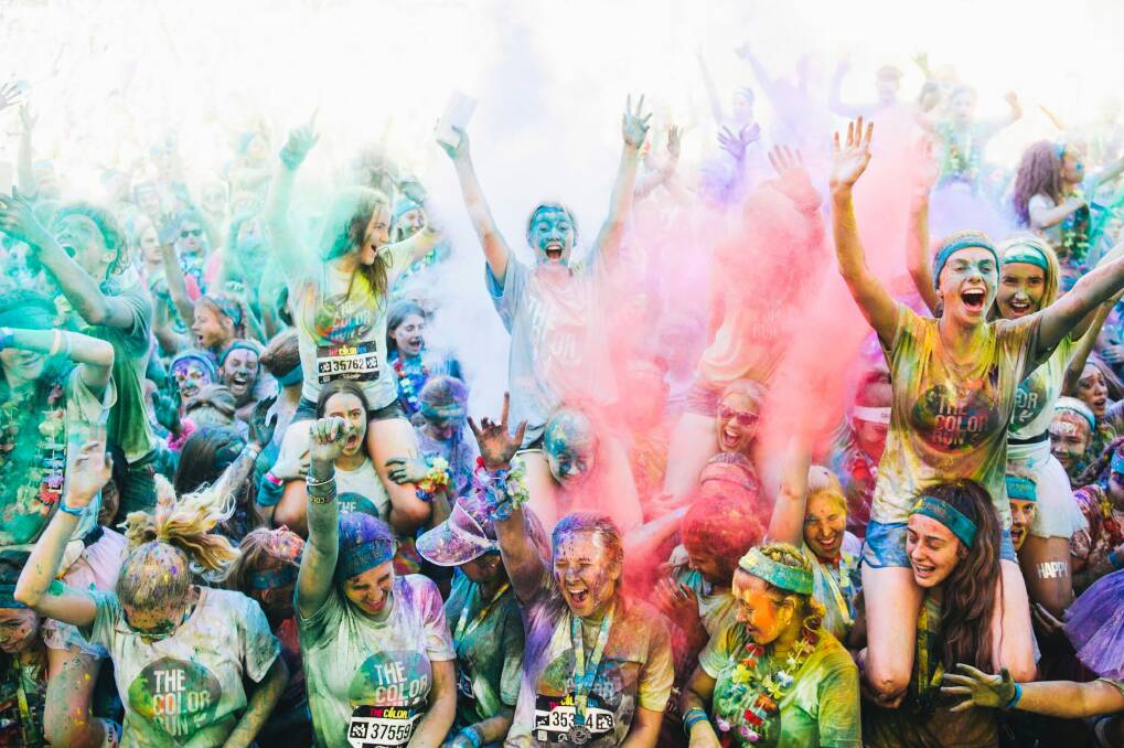 The Color Run debuted in Canberra in 2014 with  more than 10,000 runners. Photo: Rohan Thomson