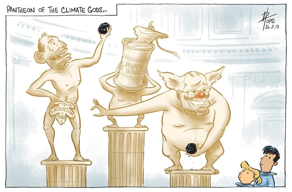 The Canberra Times' editorial cartoon for Tuesday, February 26, 2019. Photo: David Pope