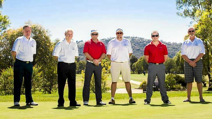 Murrumbidgee Golf Club amateur team (L-R): Shane Kingston, Lyndon Costello, Ron Shepherd, Aaron Shearing, Matt Docking, and Dieter Tietz.
