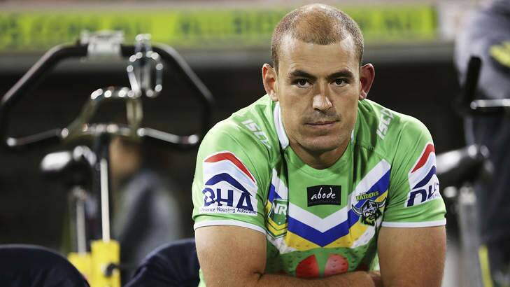 Terry Campese just before his return to the NRL off the bench on April 13. Photo: Getty Images