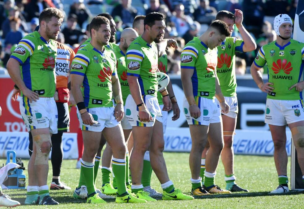 The Raiders will have to watch the finals from their lounge rooms. Photo: AAP