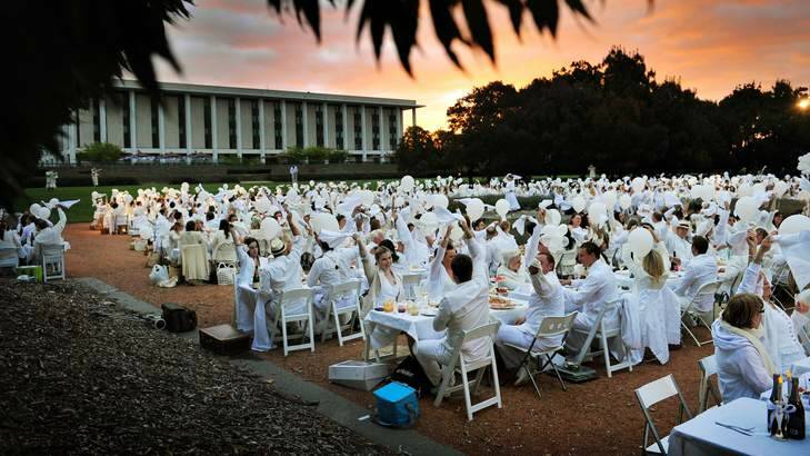 Dinner En Blanc ... organisers are hoping the weather isn't too wet. Photo: Colleen Petch