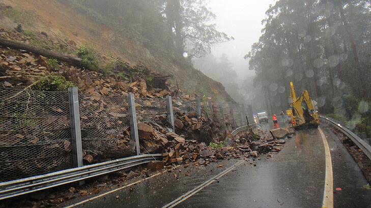 The landslide on Kings Highway.
