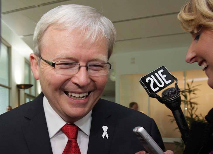 Kevin Rudd ... happy being part of Labor ministry. Photo: Alex Ellinghausen