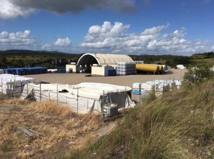 The storage facility on the site of the proposed super dump at Ipswich near a suburb called New Chum. Photo: Supplied