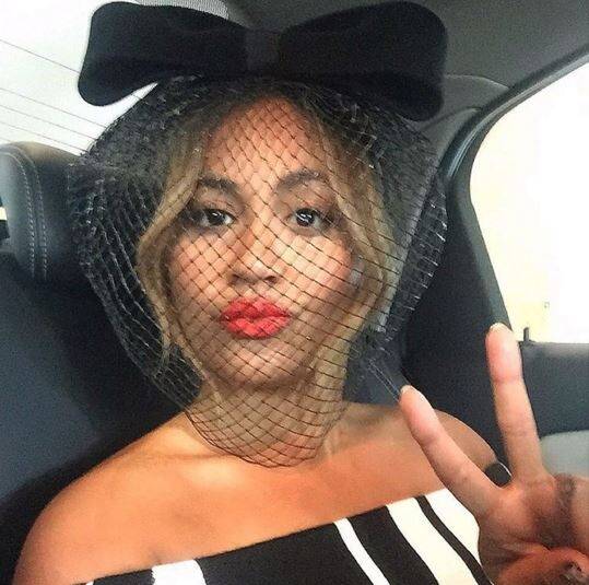 Jessica Mauboy appeared happy en route to Tuesday's Melbourne Cup Photo: Instagram