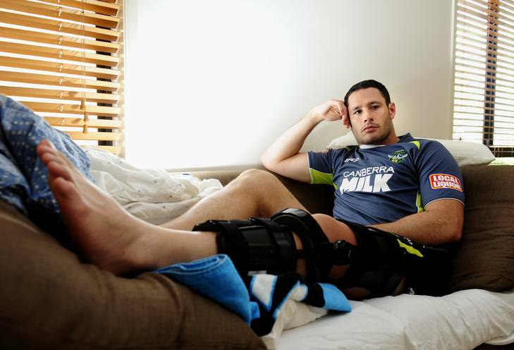 Raiders prop and Cooma junior Brett White is recovering from knee surgery at the moment, but is 'inspired' by the thought of the City v Country clash coming to Cooma. Photo: Melissa Adams MLA