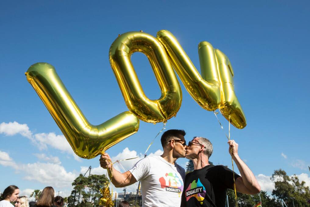 More than 60 per cent of Australians have voted in support of same-sex marriage  Photo: Jessica Hromas