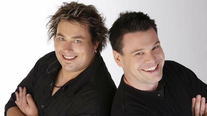 Milestone: Scotty and Nige aka Scotty Masters and Nigel Johnson from 104.7 breakfast celebrate their 1500th show on April 10. Photo: Supplied