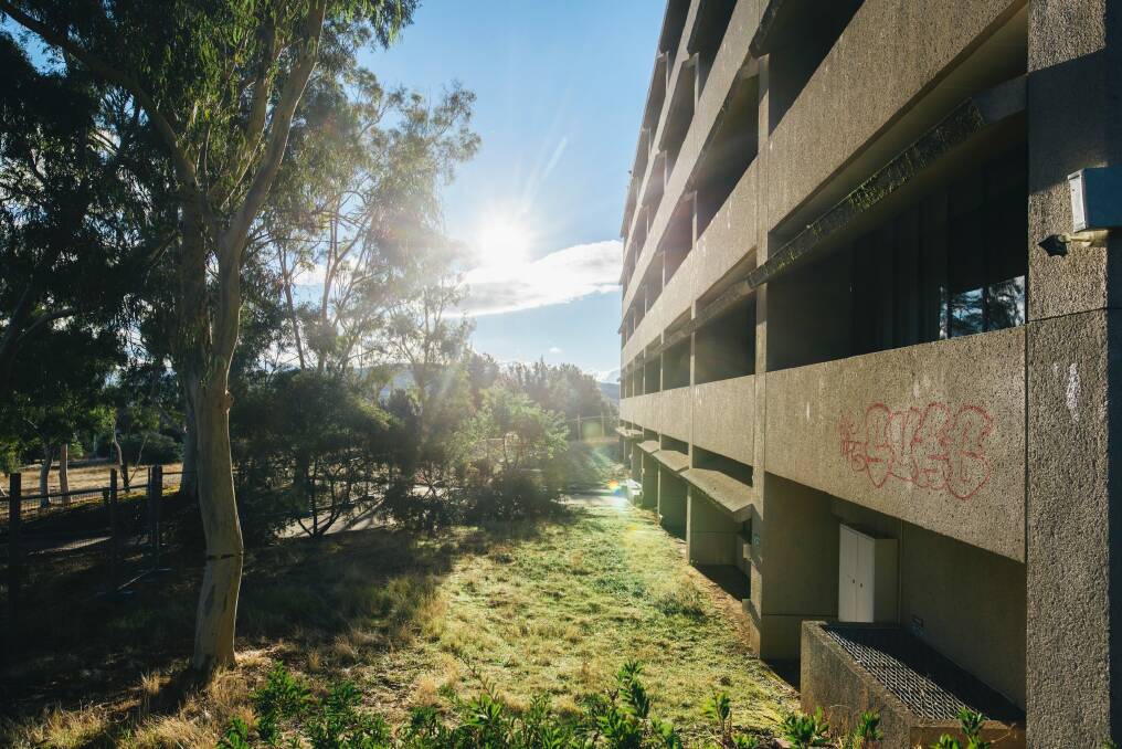 The former CSIRO site in Campbell, subject to vandalism. Photo: Rohan Thomson