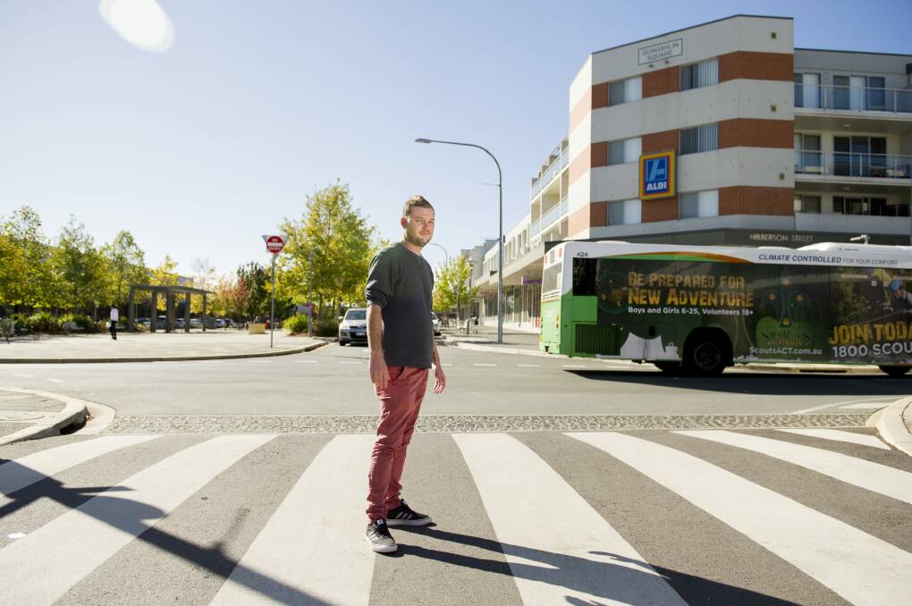 Gungahlin resident Kris Brassington says more people should use public transport. Photo: Jay Cronan
